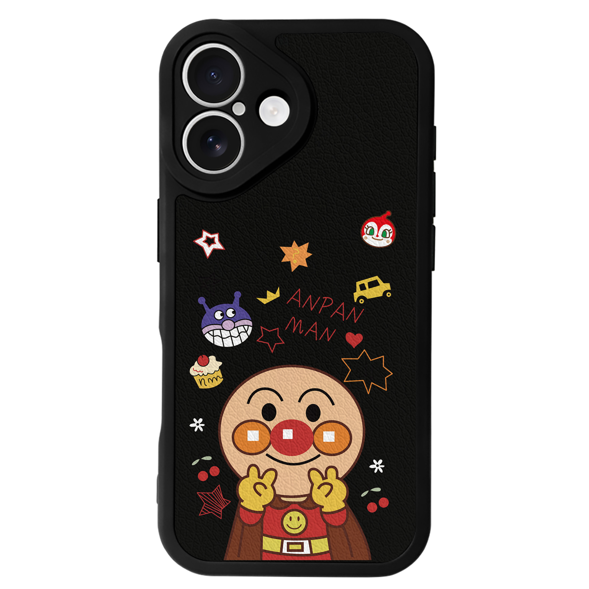 （画像用） アンパンマン Anpanman 【iPhone 16シリーズ対応】シリコンスマホケース（レザー調） 材質：シリコン